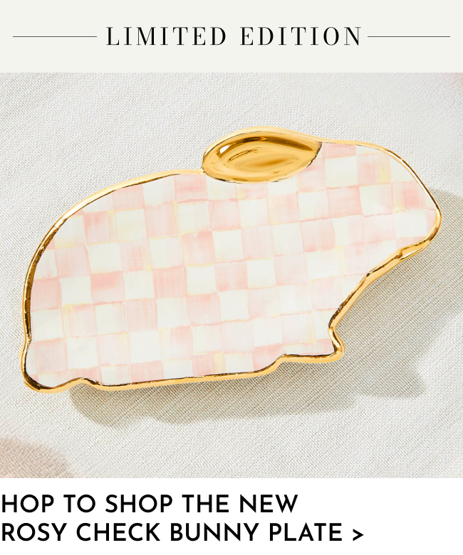 Limited Edition Ceramic Rosy Check Bunny Plate Made In Aurora, NY